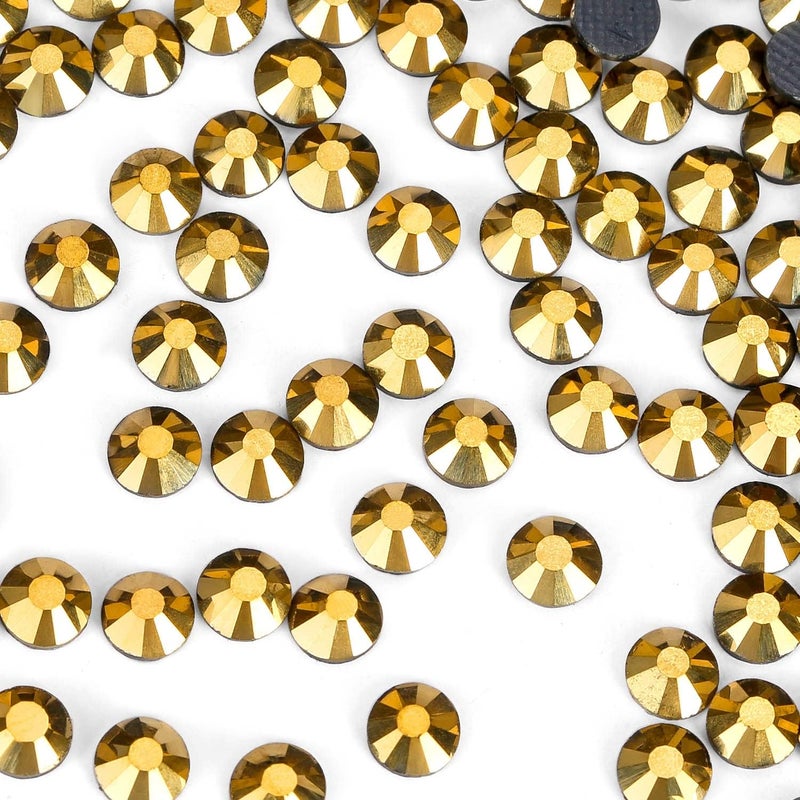 MEIBITE SS20 Gold Hotfix Rhinestones Crystal Glass Bulk for Fabric Clothes Shirts Shoes Decoration Flat Back Round(4.8MM 1440Pcs) - Image 1